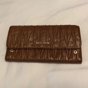 Miu Miu brown leather wallet
